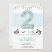 Pastel Fast Two Birthday Race 招待状 (正面)