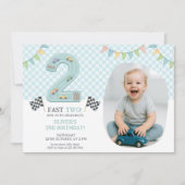 Pastel Fast Two Birthday Race 招待状 (正面)