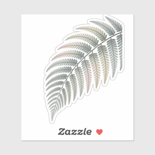Pastel fern leaf* シール (シート)