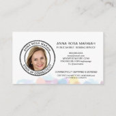 *~* Pastel Fether NOTARYフォトペン署名エージェント 名刺 (裏面)