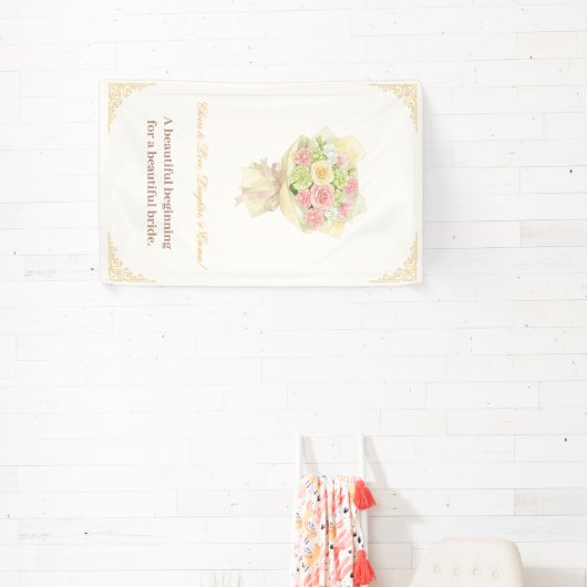 Pastel Floral Bridal pastel bouquet Elegant  横断幕 (インサイチュ)