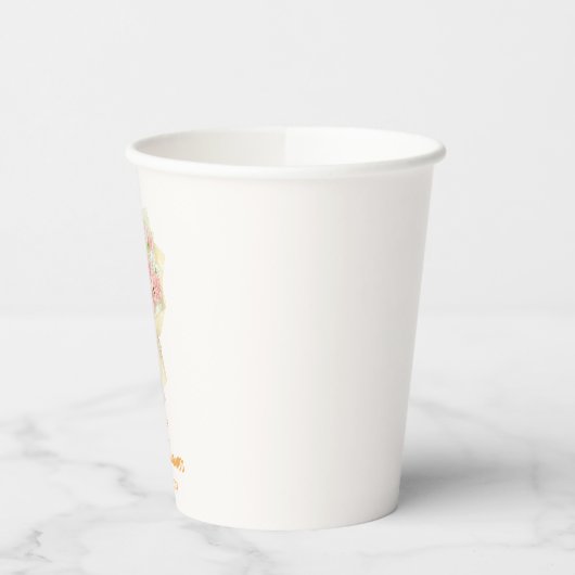 Pastel Floral Bridal Shower bouquet  紙コップ (左)