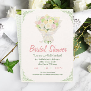 Pastel Floral Bridal Shower Invite – Japanese 招待状