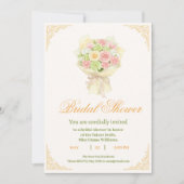 Pastel Floral Bridal Shower Invite – Japanese  招待状 (正面)