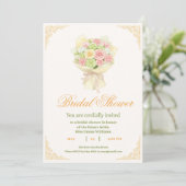 Pastel Floral Bridal Shower Invite – Japanese  招待状 (スタンド正面)