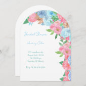 PASTEL FLORAL BRIDAL SHOWER SPRING SUMMER 招待状 (正面/裏面)
