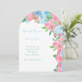 PASTEL FLORAL BRIDAL SHOWER SPRING SUMMER 招待状 (スタンド正面)