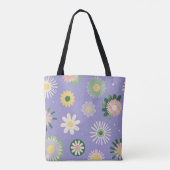 Pastel Floral Burst Pattern Tote Bag トートバッグ (裏面)