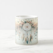 Pastel Floral Butterfly Dreamcatcher コーヒーマグカップ (中央)