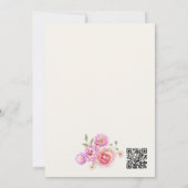 pastel  Floral coquette Floral  baby shower  招待状 (裏面)