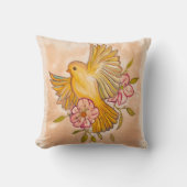 Pastel floral dove クッション (正面)