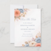 Pastel Floral Elegant Announcement セーブザデート (正面)