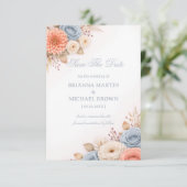 Pastel Floral Elegant Announcement セーブザデート (スタンド正面)