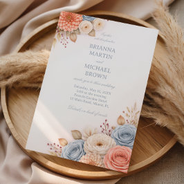 Pastel Floral Elegant Frame 招待状