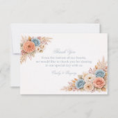Pastel Floral Elegant Gratitude サンキューカード (正面)