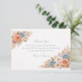 Pastel Floral Elegant Gratitude サンキューカード (スタンド正面)