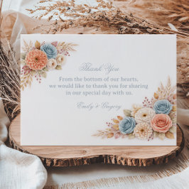 Pastel Floral Elegant Gratitude サンキューカード