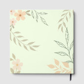 Pastel Floral Green Background | Minimal Botanical ゲストブック (裏面)