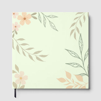 Pastel Floral Green Background | Minimal Botanical ゲストブック