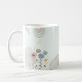 Pastel Floral Growth Mug コーヒーマグカップ
