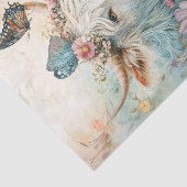 Pastel Floral Highland Cow Decoupage 薄葉紙 (詳細)