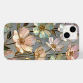 Pastel Floral iPhone Case Gold Flower Design Case-Mate iPhoneケース (裏面 (横))