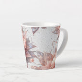 Pastel Floral Latte Mug – Botanical Coffee Cup Gif カフェラテマグ (右アングル)
