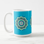 Pastel Floral Mandala Mug コーヒーマグカップ (左)