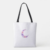 Pastel Floral Moon Tote - Kawaii Witch トートバッグ (裏面)