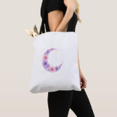 Pastel Floral Moon Tote - Kawaii Witch トートバッグ (クローズアップ)