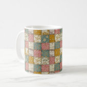 Pastel Floral Patchwork Picnic Pattern (13) コーヒーマグカップ (正面左)