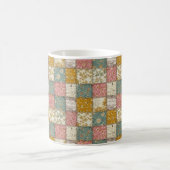 Pastel Floral Patchwork Picnic Pattern (13) コーヒーマグカップ (中央)