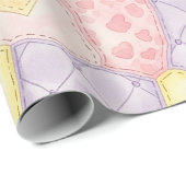 Pastel Floral Patchwork Picnic Pattern (4) ラッピングペーパー (ロールコーナー)
