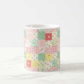 Pastel Floral Patchwork Picnic Pattern (5) コーヒーマグカップ (中央)