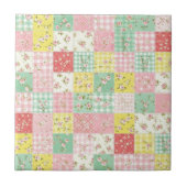 Pastel Floral Patchwork Picnic Pattern (6) タイル (正面)