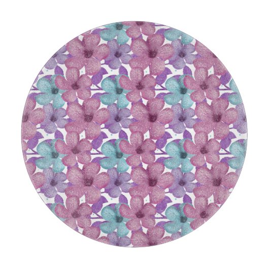 Pastel Floral Pattern カッティングボード (正面)