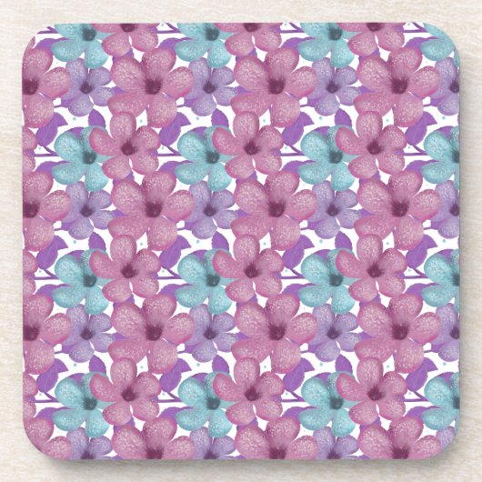 Pastel Floral Pattern コースター (正面)