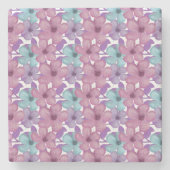 Pastel Floral Pattern ストーンコースター (正面)