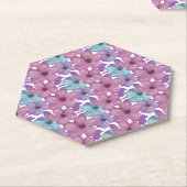 Pastel Floral Pattern ペーパーコースター (アングル)