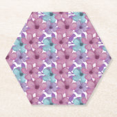 Pastel Floral Pattern ペーパーコースター (正面)