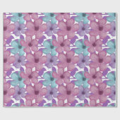 Pastel Floral Pattern ラッピングペーパー (フラット)