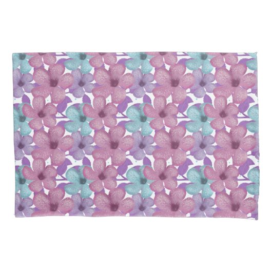 Pastel Floral Pattern 枕カバー (正面)