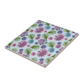 Pastel Floral Pattern Aesthetic Wildflower Botanic タイル (側面)
