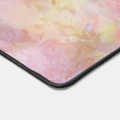 Pastel Floral Pattern Chic Script Monogram デスクマット (コーナー)