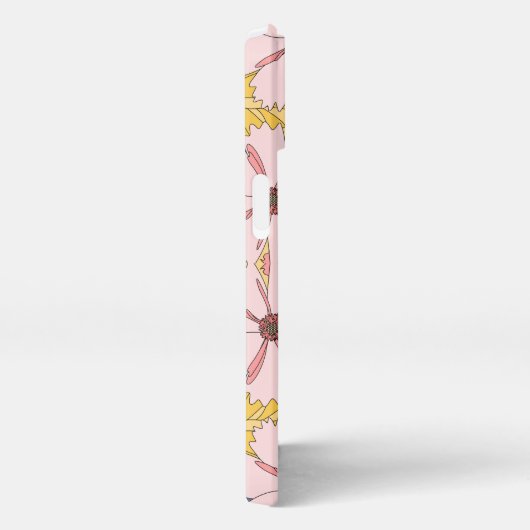 Pastel Floral Pattern– Cute Aesthetic Flower  iPhoneケース (右側面)