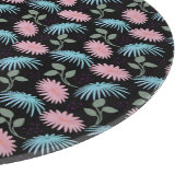 Pastel Floral Pattern on Black Background | Cute D カッティングボード (角)