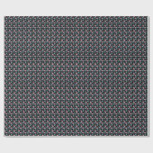 Pastel Floral Pattern on Black Background | Cute D ラッピングペーパー (フラット)