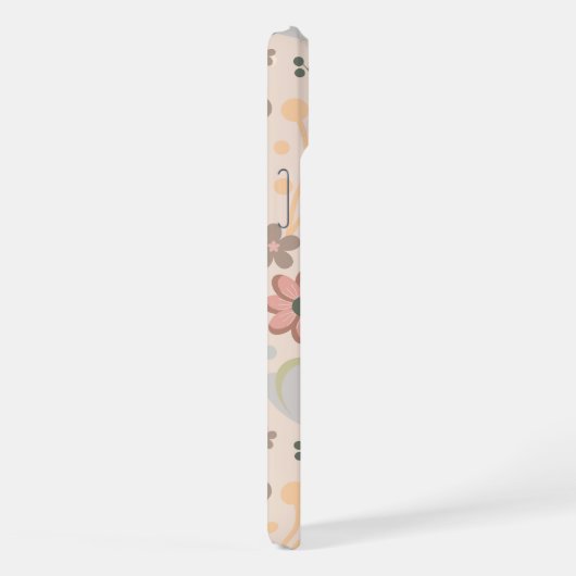 Pastel Floral Pattern– Soft Aesthetic Flower iPhoneケース (右側面)
