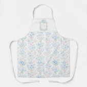 Pastel Floral Personalized Monogram エプロン (正面)