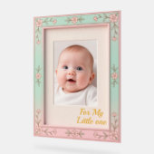 Pastel Floral Pink Mint Picture Frame アクリルサイン (傾斜)